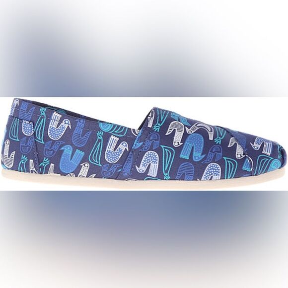 TOMS ALPARGATA Blue Multi Birds Slip-On Shoes - Picture 10 of 11